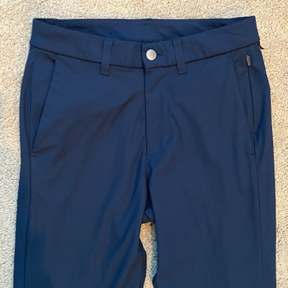 Lululemon Mens Commission Pant Slim Warpstreme size 28x34 navy